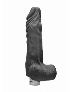 Realistyczny wibrator Dildo With Balls - Black 23 cm - Wibratory Realistyczne - 1