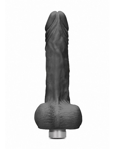 Realistyczny wibrator Dildo With Balls - Black 23 cm - Wibratory Realistyczne - 4