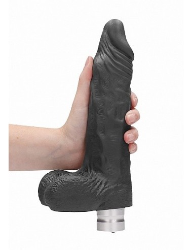 Realistyczny wibrator Dildo With Balls - Black 23 cm - Wibratory Realistyczne - 6