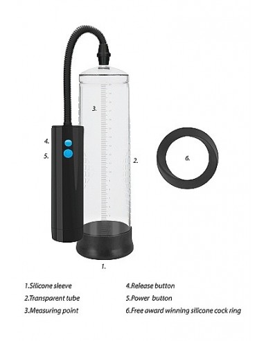 Pompka Erekcyjna Do Penisa Extreme Power Rechargeable Auto Pump - Transparent - Pompki erekcyjne i powiększające penisa - 14