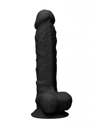 Realistyczne Dildo Silicone With Balls - 22,8 Cm - Black - Dilda realistyczne - 3