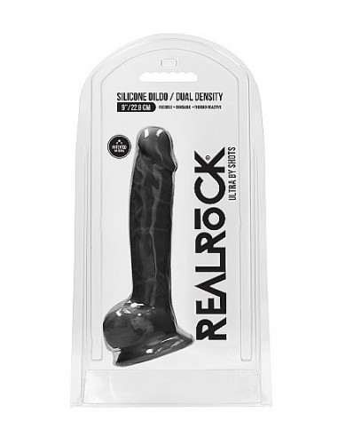 Realistyczne Dildo Silicone With Balls - 22,8 Cm - Black - Dilda realistyczne - 2