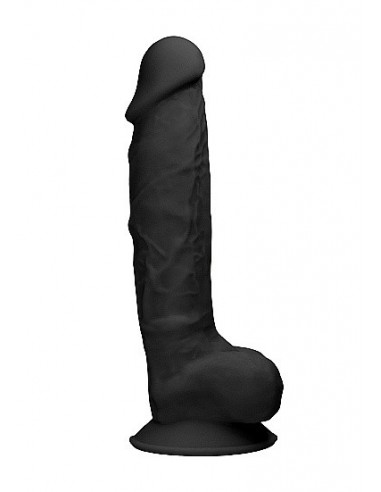 Realistyczne Dildo Silicone With Balls - 22,8 Cm - Black - Dilda realistyczne - 4