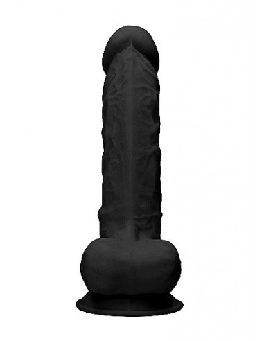 Realistyczne Dildo Silicone With Balls - 22,8 Cm - Black - Dilda realistyczne - 5