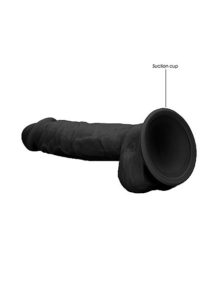 Realistyczne Dildo Silicone With Balls - 22,8 Cm - Black - Dilda realistyczne - 7