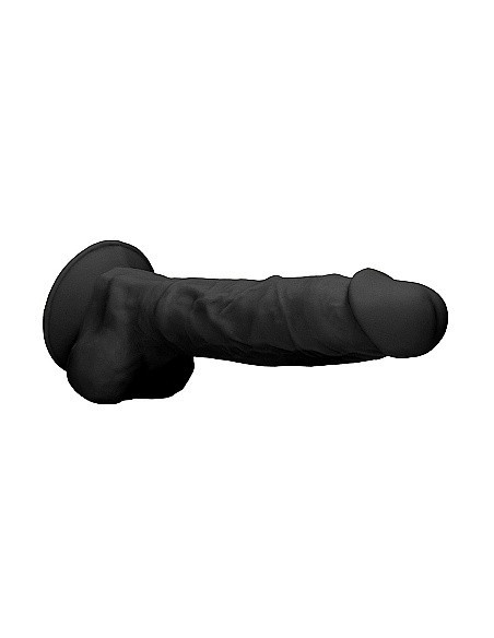 Realistyczne Dildo Silicone With Balls - 22,8 Cm - Black - Dilda realistyczne - 8
