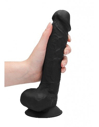 Realistyczne Dildo Silicone With Balls - 22,8 Cm - Black - Dilda realistyczne - 1
