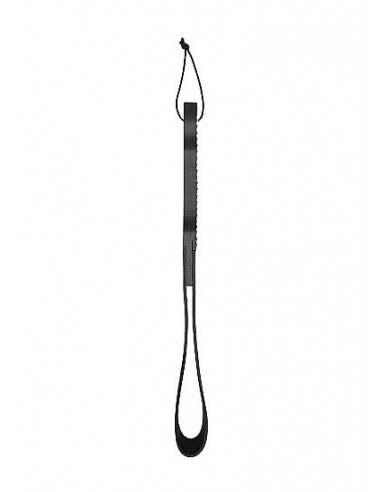 Packa do klapsów Wooden Handle Belt Whip Slapper Leather - Black - Baty, pejcze i packi - 3