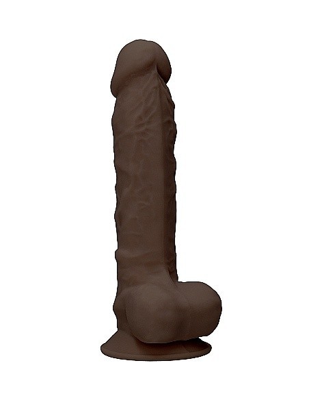 Realistyczne Dildo Silicone With Balls - 22,8 Cm - Brown - Dilda realistyczne - 3