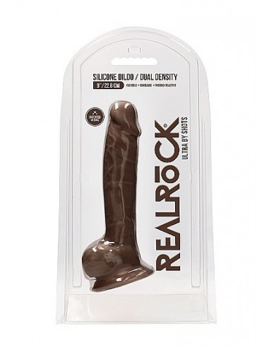 Realistyczne Dildo Silicone With Balls - 22,8 Cm - Brown - Dilda realistyczne - 2