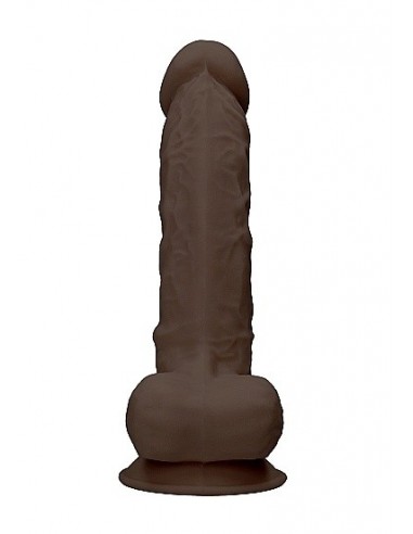 Realistyczne Dildo Silicone With Balls - 22,8 Cm - Brown - Dilda realistyczne - 5