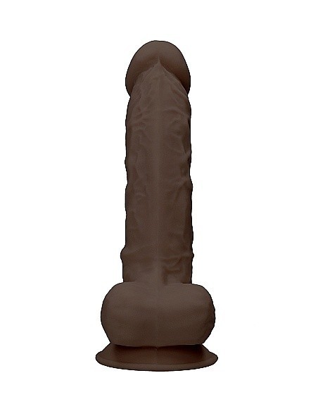 Realistyczne Dildo Silicone With Balls - 22,8 Cm - Brown - Dilda realistyczne - 5