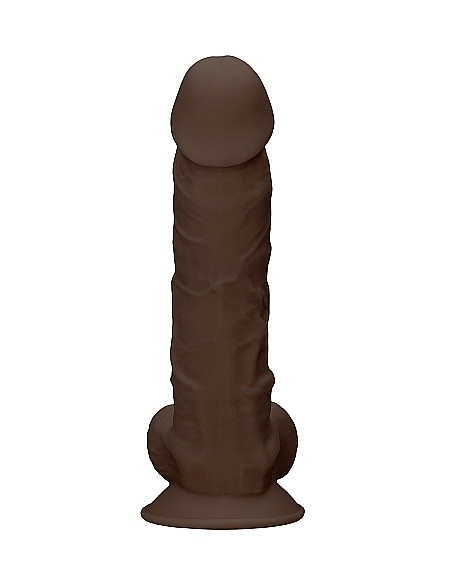 Realistyczne Dildo Silicone With Balls - 22,8 Cm - Brown - Dilda realistyczne - 6