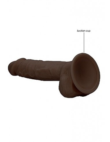 Realistyczne Dildo Silicone With Balls - 22,8 Cm - Brown - Dilda realistyczne - 7