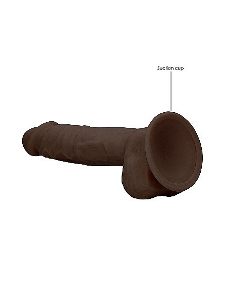Realistyczne Dildo Silicone With Balls - 22,8 Cm - Brown - Dilda realistyczne - 7