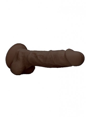 Realistyczne Dildo Silicone With Balls - 22,8 Cm - Brown - Dilda realistyczne - 8