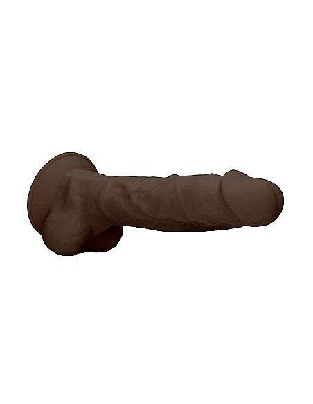 Realistyczne Dildo Silicone With Balls - 22,8 Cm - Brown - Dilda realistyczne - 8