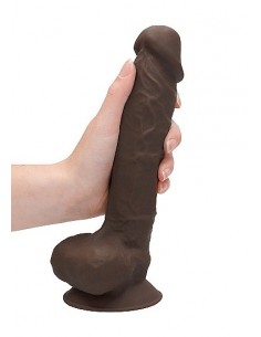 Realistyczne Dildo Silicone With Balls - 22,8 Cm - Brown - Dilda realistyczne - 1