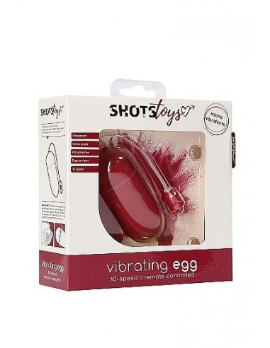 Wibrujące jajeczko 10 Speed Vibrating Egg - Red - Kulki Gejszy i Jajeczka Wibrujące - 3