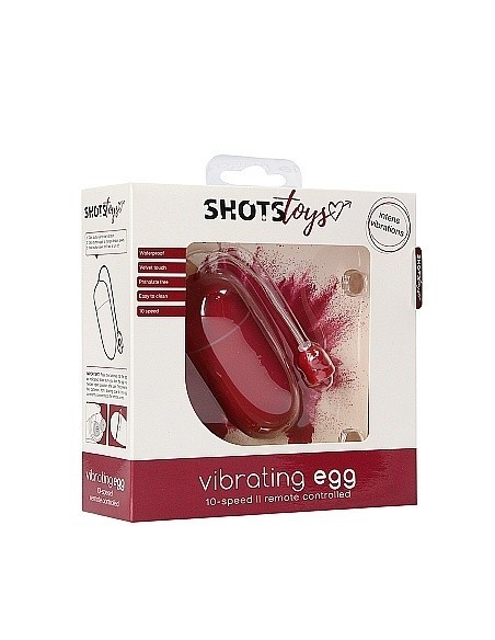 Wibrujące jajeczko 10 Speed Vibrating Egg - Red - Kulki Gejszy i Jajeczka Wibrujące - 3