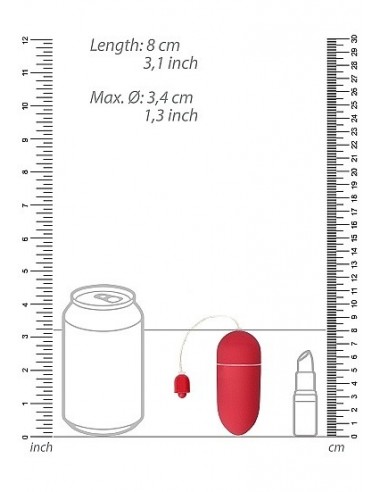 Wibrujące jajeczko 10 Speed Vibrating Egg - Red - Kulki Gejszy i Jajeczka Wibrujące - 4