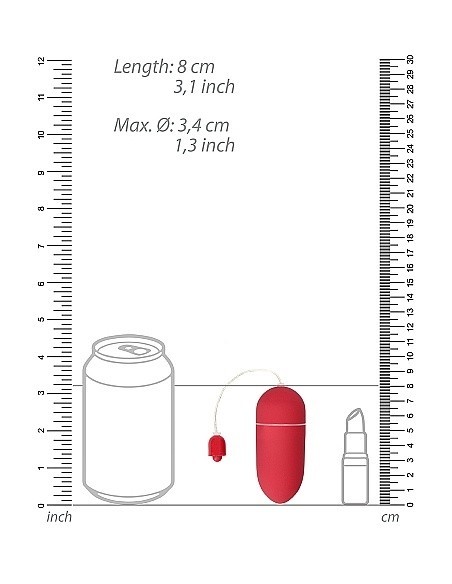 Wibrujące jajeczko 10 Speed Vibrating Egg - Red - Kulki Gejszy i Jajeczka Wibrujące - 4