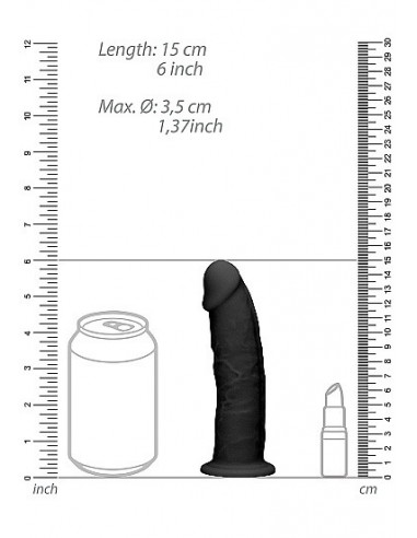 Realistyczne Dildo Silicone Without Balls - 15,3 Cm - Black - Dilda realistyczne - 9