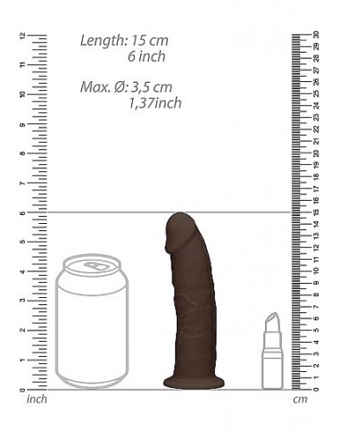 Realistyczne Dildo Silicone Without Balls - 15,3 Cm - Brown - Dilda realistyczne - 9