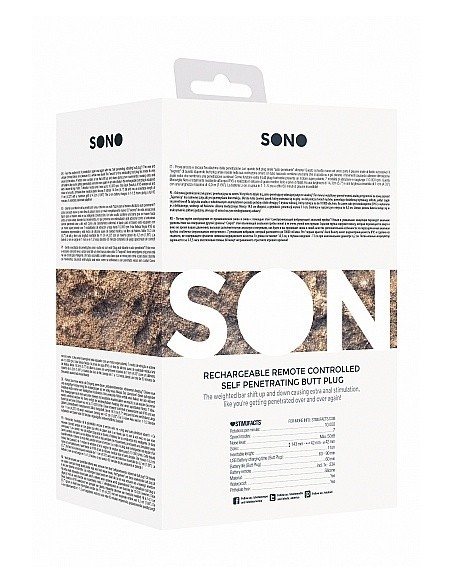 Wibrujący korek analny NO. 81 - Rechargeable Remote Controlled Self Penetrating Butt Pl - Kulki i korki analne wibrujące - 3