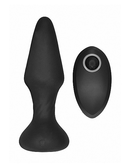 Wibrujący korek analny NO. 81 - Rechargeable Remote Controlled Self Penetrating Butt Pl - Kulki i korki analne wibrujące - 5