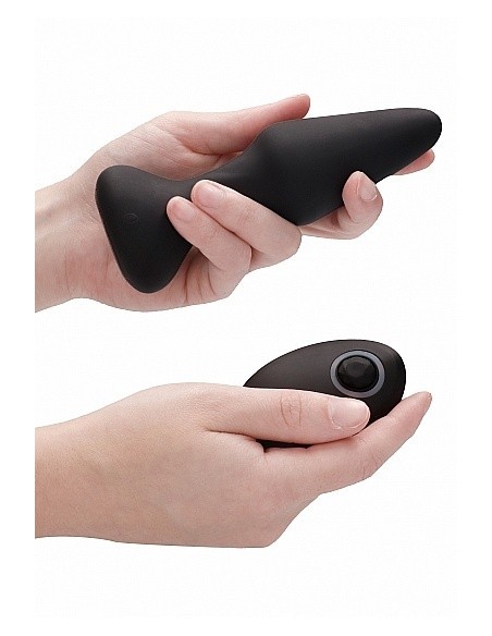 Wibrujący korek analny NO. 81 - Rechargeable Remote Controlled Self Penetrating Butt Pl - Kulki i korki analne wibrujące - 8