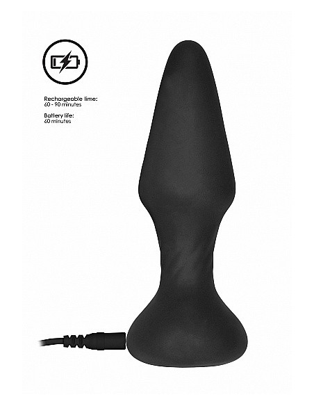 Wibrujący korek analny NO. 81 - Rechargeable Remote Controlled Self Penetrating Butt Pl - Kulki i korki analne wibrujące - 11