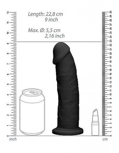 Realistyczne Dildo Silicone Without Balls - 22,8 Cm - Black - Dilda realistyczne - 9