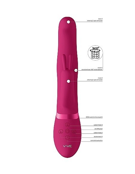 Wibrator Króliczek Izara - Rotating Beads Rabbit - Pink - Wibratory Króliczki - 3