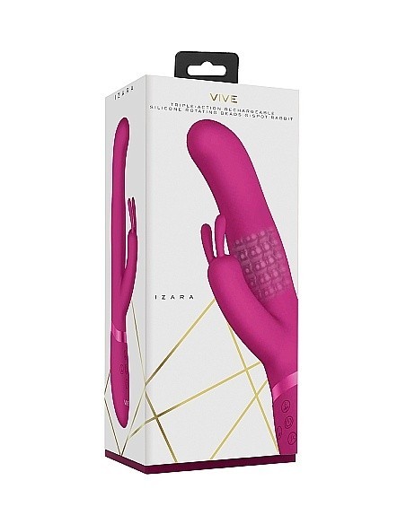 Wibrator Króliczek Izara - Rotating Beads Rabbit - Pink - Wibratory Króliczki - 7