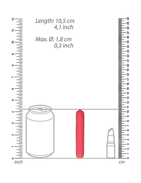 Wibrator Bullet Vibrator - Extra Long - Pink - Wibratory Klasyczne - 3