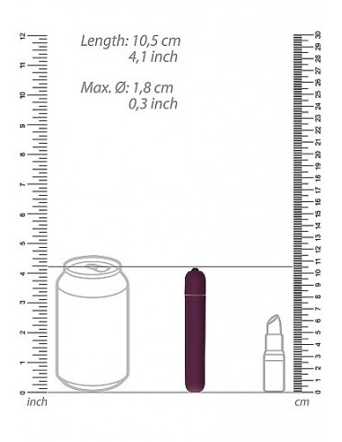 Wibrator Bullet Vibrator - Extra Long - Purple - Wibratory Klasyczne - 3