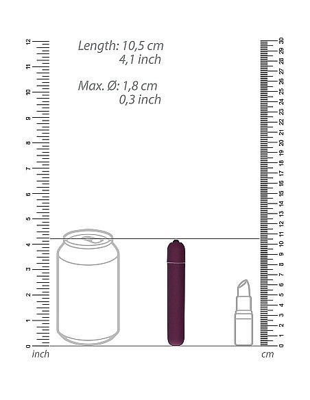 Wibrator Bullet Vibrator - Extra Long - Purple - Wibratory Klasyczne - 3