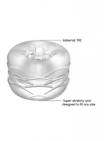 Masturbator N0. 93 - Reversible Bumper - Transparent - Masturbatory i Sztuczne pochwy - 4