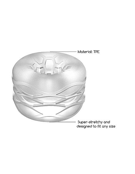 Masturbator N0. 93 - Reversible Bumper - Transparent - Masturbatory i Sztuczne pochwy - 4