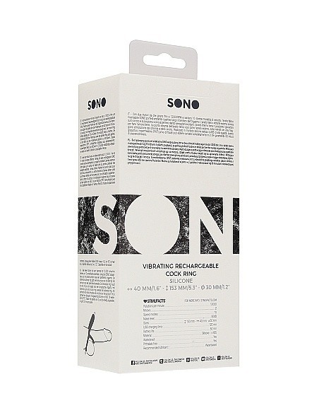 Pierścien erekcyjny wibrujący N0. 88 Rechargeable Czarny - Pierścienie erekcyjne wibrujące - 3