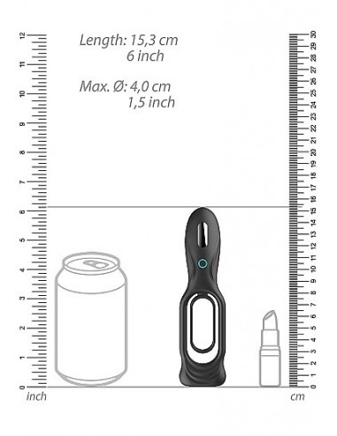 Pierścien erekcyjny wibrujący N0. 88 Rechargeable Czarny - Pierścienie erekcyjne wibrujące - 4