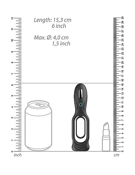 Pierścien erekcyjny wibrujący N0. 88 Rechargeable Czarny - Pierścienie erekcyjne wibrujące - 4