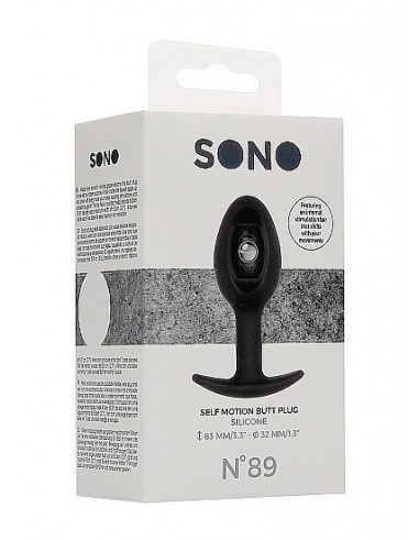 Korek analny zatyczka N0. 89 - Self Penetrating Butt Plug - Black - Korki analne silikonowe - 2