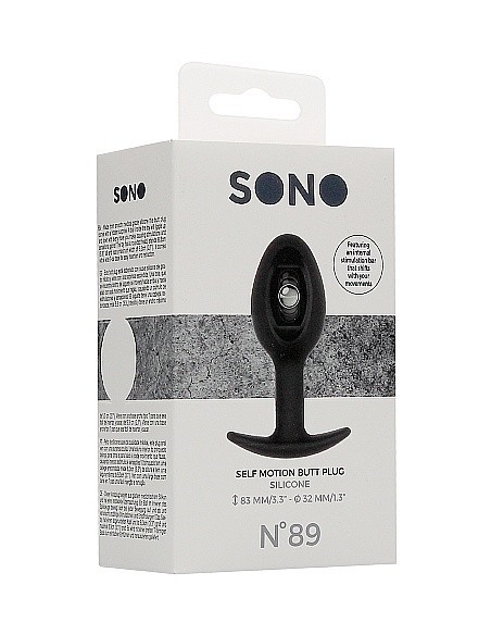 Korek analny zatyczka N0. 89 - Self Penetrating Butt Plug - Black - Korki analne silikonowe - 2