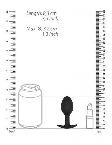 Korek analny zatyczka N0. 89 - Self Penetrating Butt Plug - Black - Korki analne silikonowe - 3