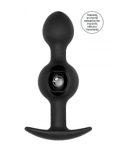 Korek analny zatyczka N0. 90 - Self Penetrating Butt Plug - Black - Korki analne silikonowe - 1