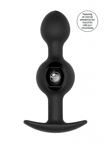 Korek analny zatyczka N0. 90 - Self Penetrating Butt Plug - Black - Korki analne silikonowe - 1