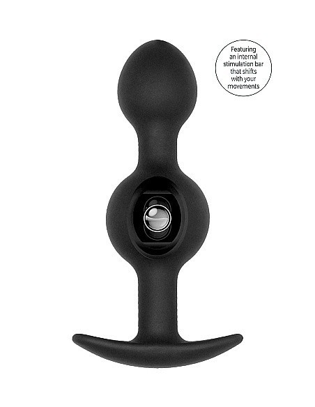 Korek analny zatyczka N0. 90 - Self Penetrating Butt Plug - Black - Korki analne silikonowe - 1