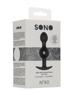 Korek analny zatyczka N0. 90 - Self Penetrating Butt Plug - Black - Korki analne silikonowe - 1 2